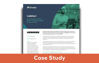 Omada to Streamline and Optimize Processes at Liebherr