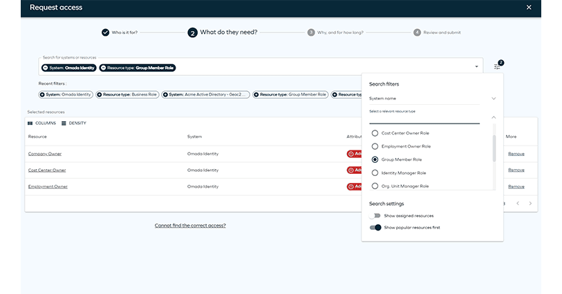 Porduct News October: Service Catalog Filters - service type