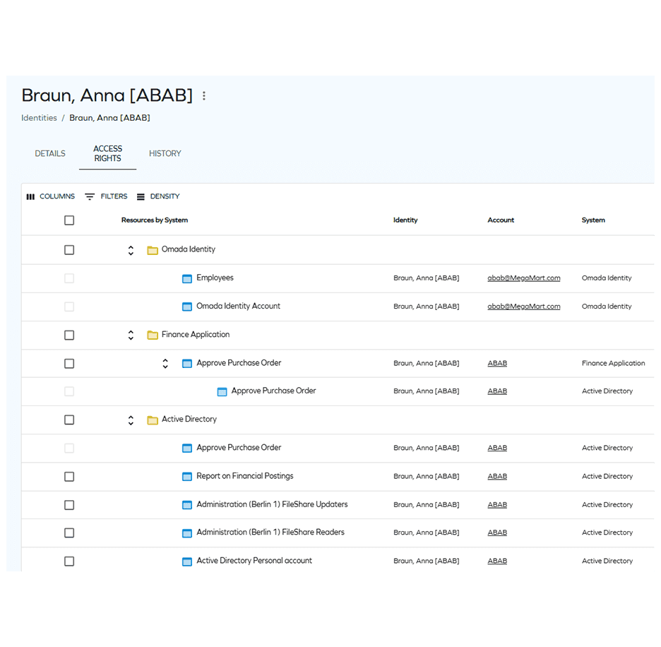 Omada Identity Cloud September 2025 Release - Access Rights hierarchical view