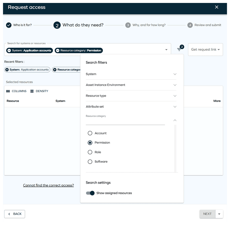 Omada Identity Cloud September 2025 Release - Configurable filters