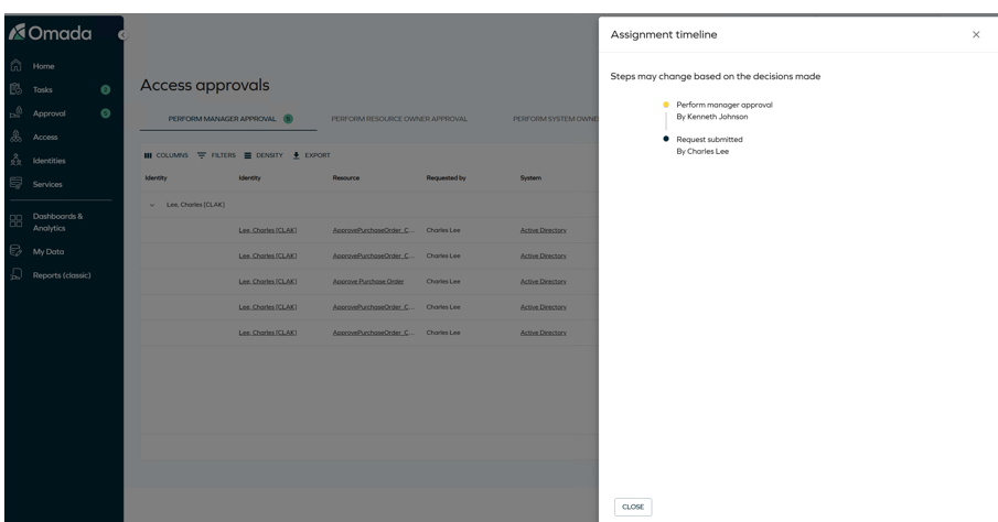 Omada Identity Cloud Approval Timeline